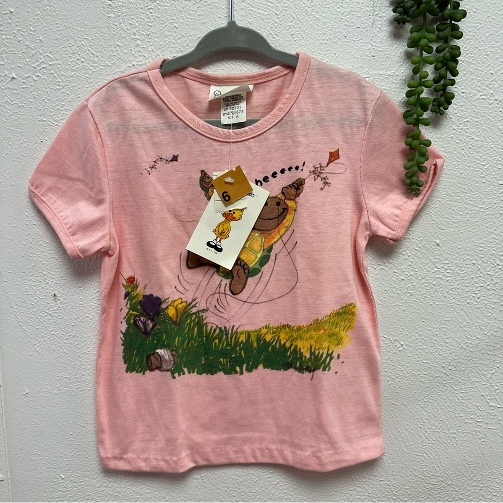Vintage Suzy’s Zoo pink turtle t-shirt NWT